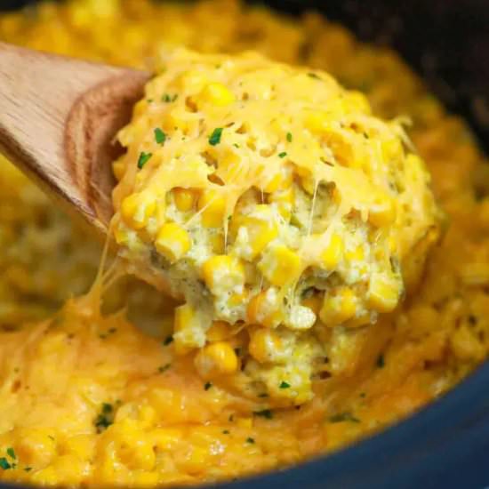Slow Cooker Creamed Corn - Recipe photo by peasandpeonies