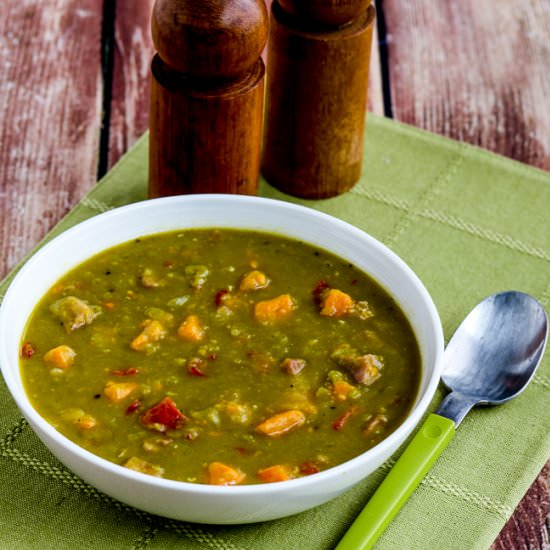 Instant Pot Split Pea Soup - Recipe photo by kalynskitchen