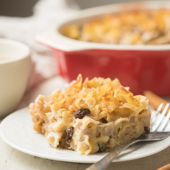 Vegan Sweet Noodle Kugel - Recipe photo by Connoisseurus Veg
