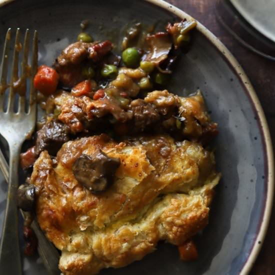 Mushroom Beef Puff Pastry Pie - Recipe photo by butternutandsage