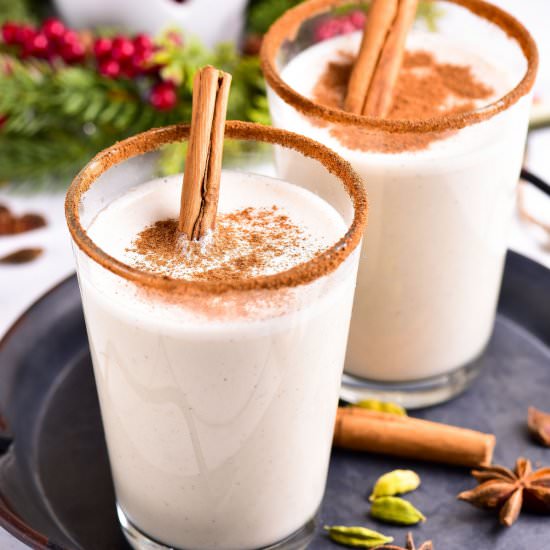 Vegan Eggnog - Recipe photo by Simshomekitchen