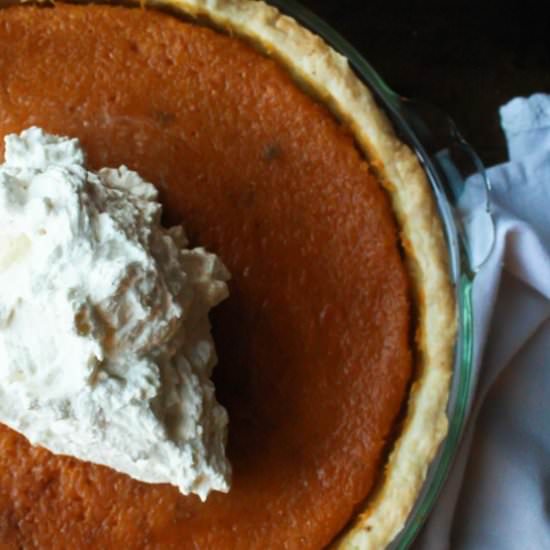 Bourbon Sweet Potato Pie - Recipe photo by butternutandsage