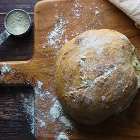 The Easiest Rustic Artisan Loaf - Recipe photo by butternutandsage