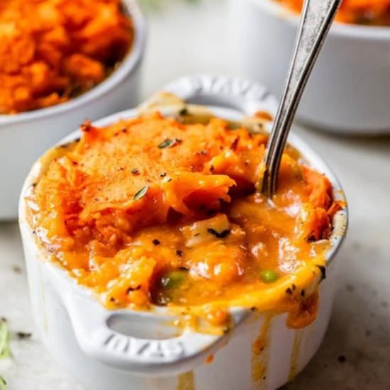 Turkey Pot Pie Sweet Potato Topping - Recipe photo by Skinnytaste