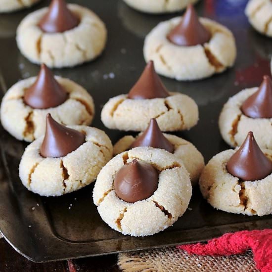 Cake Mix Peanut Butter Blossoms - Recipe photo by thekitchenismyplayground