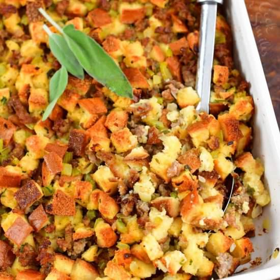 Sausage Stuffing - Recipe photo by WillCookForSmiles