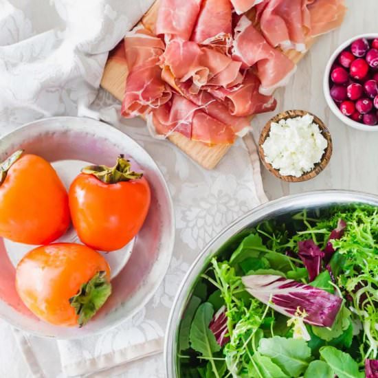 PERSIMMON SALAD - Recipe photo by Running to the Kitchen