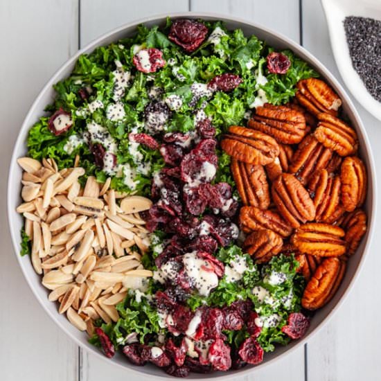 Kale Salad with Poppyseed Dressing - Recipe photo by Kitchenskip