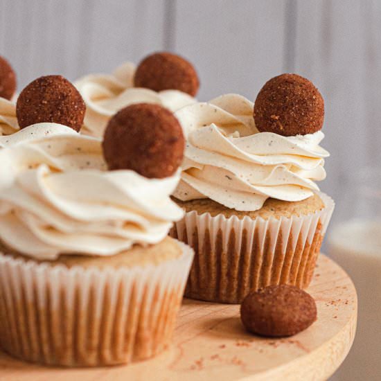 Eggnog Cupcakes - Recipe photo by CAKED by Katie