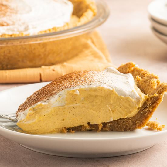 Keto Pumpkin Mousse Pie - Recipe photo by debsdailydish