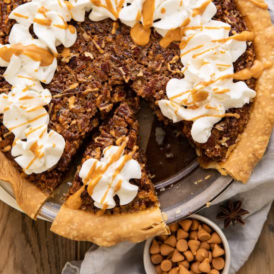 The Best Butterscotch Pecan Pie - Recipe photo by Desserts And Drinks