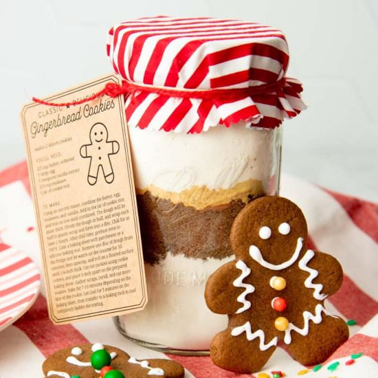 Gingerbread Cookie Mix Jars - Recipe photo by wholefully