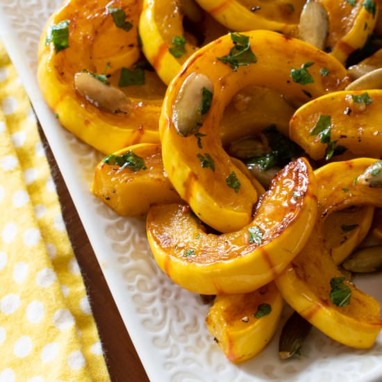 Roasted Delicata Squash with Maple - Recipe photo by For the Love of Cooking
