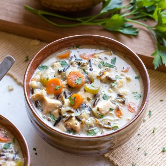 Turkey Rice Soup - Recipe photo by Two Healthy Kitchens