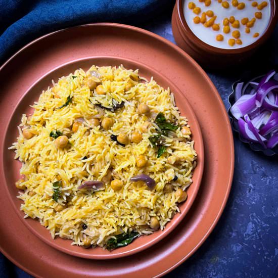 instant pot chickpea pulao - Recipe photo by easyindiancookbook