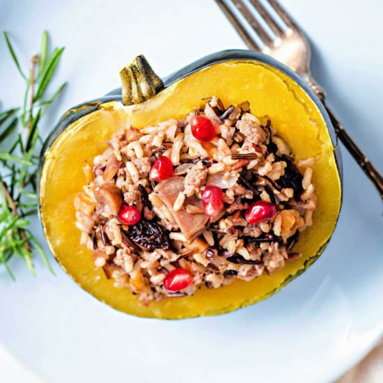 instant pot stuffed acorn squah - Recipe photo by lifeloveandgoodfood