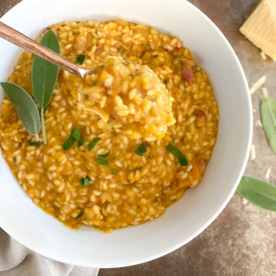 CREAMY BUTTERNUT SQUASH RISOTTO - Recipe photo by Nictastingspoon