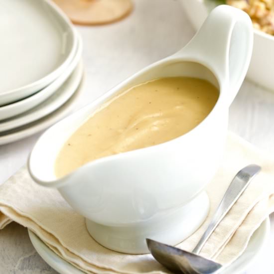 How to Make Gravy Without Drippings - Recipe photo by fromachefskitchen