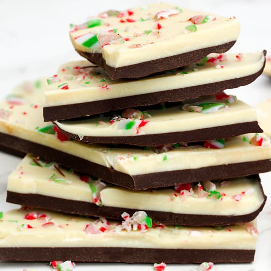 Vegan Chocolate Peppermint Bark - Recipe photo by dailydish