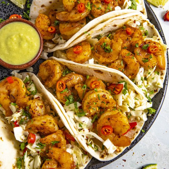 Shrimp Tacos - Recipe photo by ChiliPepperMadness