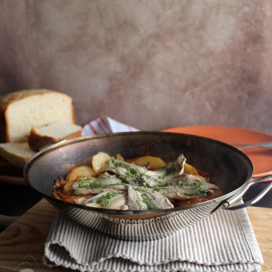Cataplana anchovies - Recipe photo by Cogollos de Agua