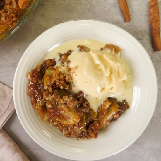 Apple Crisp with Oat Topping - Recipe photo by themidwestkitchenblog