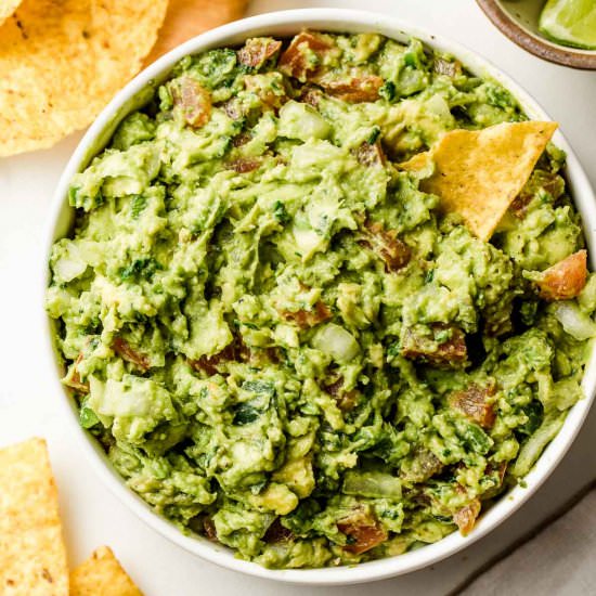 Restaurant Style Guacamole - Recipe photo by Amy in the Kitchen