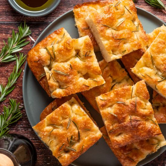 Vegan Focaccia - Recipe photo by lovingitvegan