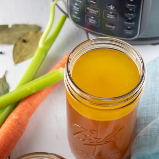 Instant Pot Beef Bone Broth - Recipe photo by The Frizzled Leek