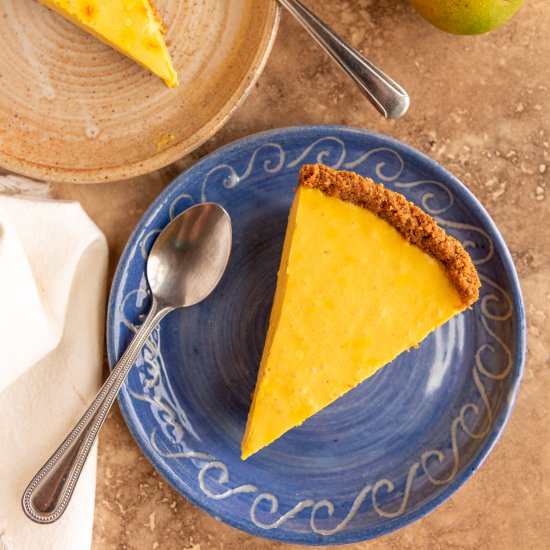 No-Bake Mango Pie w/ Biscoff Crust - Recipe photo by nutsfornaan