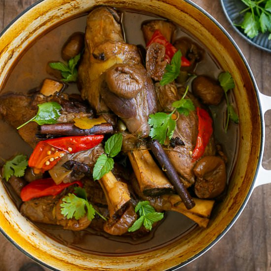 Braised Lamb Shanks with Figs - Recipe photo by between2kitchens