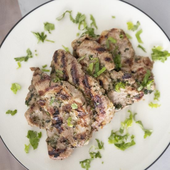 Grilled pork with citrusy marinade - Recipe photo by foodmakesmehappy