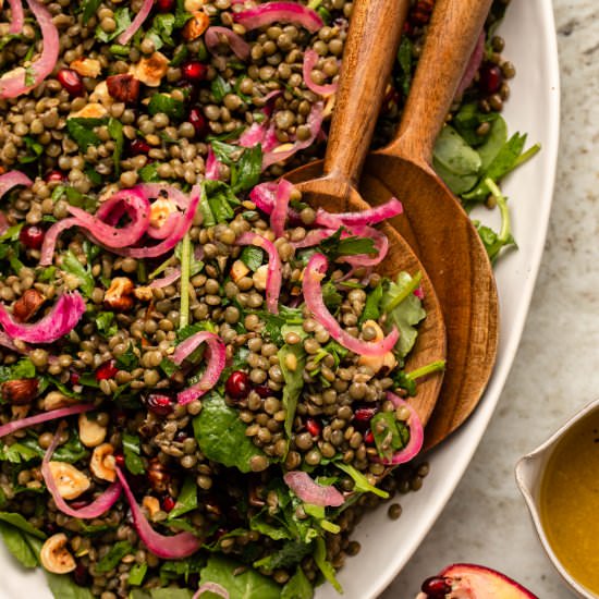 Pomegranate Lentil Salad Vegan & GF - Recipe photo by from my bowl