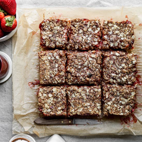 Gluten Free Strawberry Jam Bars - Recipe photo by smallfarmbiglife