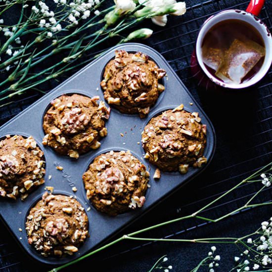 Chai Spiced Banana Walnut Muffins - Recipe photo by Mytastybuds