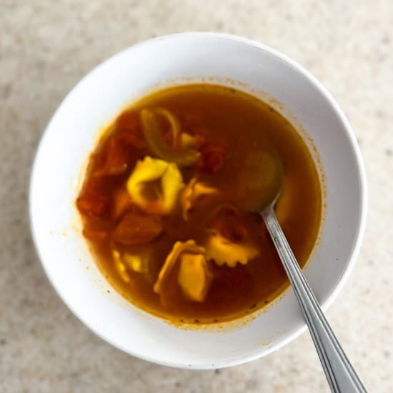 Tomato – Tortellini Soup - Recipe photo by Lisa G Cooks