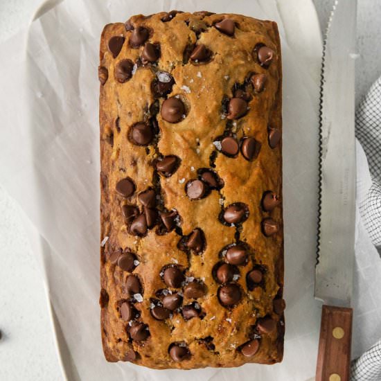 Chocolate Chip Banana Bread - Recipe photo by ToSimplyInspire