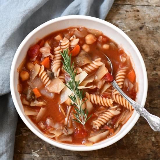 Vegetarian Minestrone with Whey - Recipe photo by Emillie
