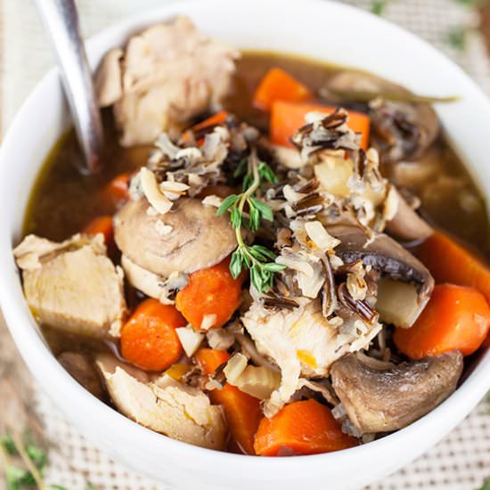 Autumn Wild Rice Soup - Recipe photo by therusticfoodie