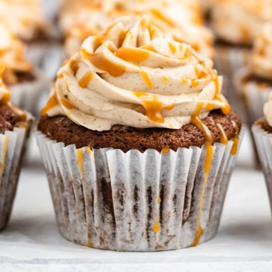 Festive Gingerbread Cupcakes - Recipe photo by noshingwiththenolands