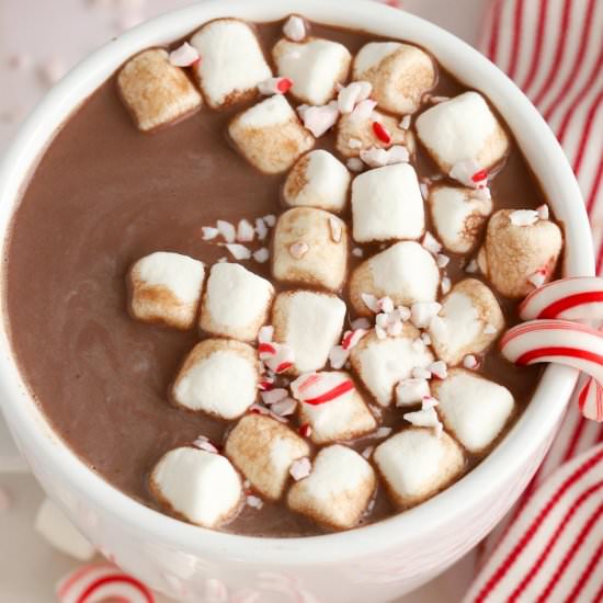 Peppermint Hot Chocolate - Recipe photo by Celebrating Sweets