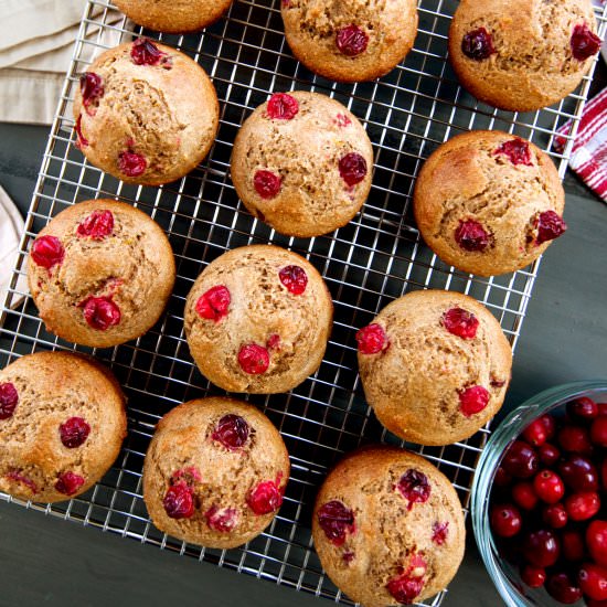 Healthy Cranberry Orange Muffins - Recipe photo by browniebites