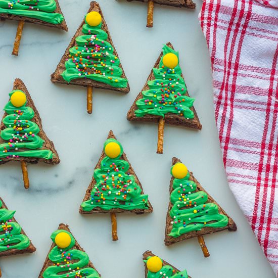 Christmas Tree Brownies - Recipe photo by Kathryns.kitchen.blog