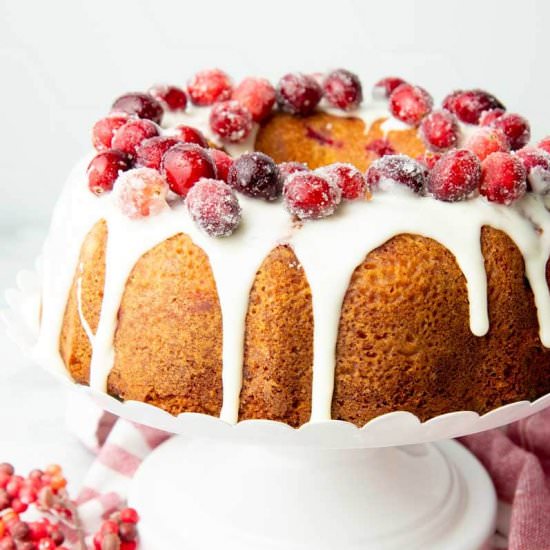 Orange Cranberry Christmas Cake - Recipe photo by wholefully