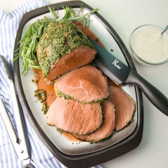 Herb Crusted Roast Beef - Recipe photo by Tastefulventure