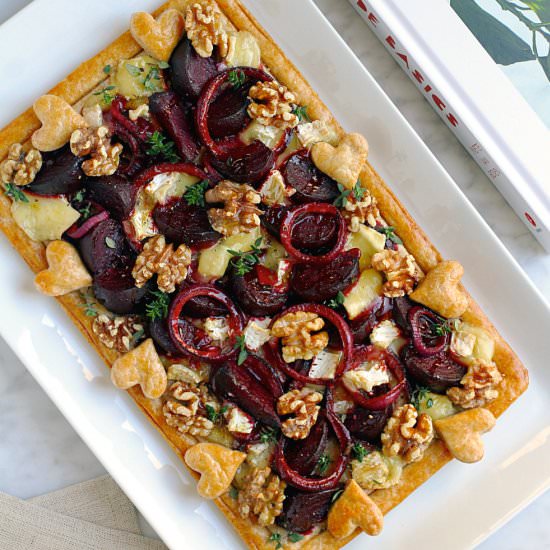 Beet, Camembert and Walnut Pie - Recipe photo by twoofakindcooks
