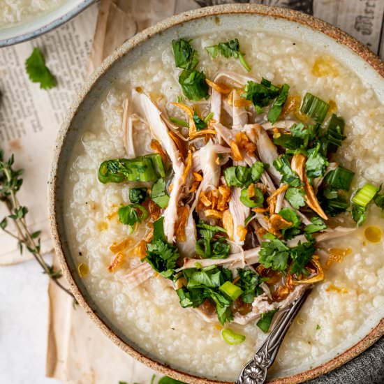 Leftover Thanksgiving Turkey Congee - Recipe photo by cooking_therapy