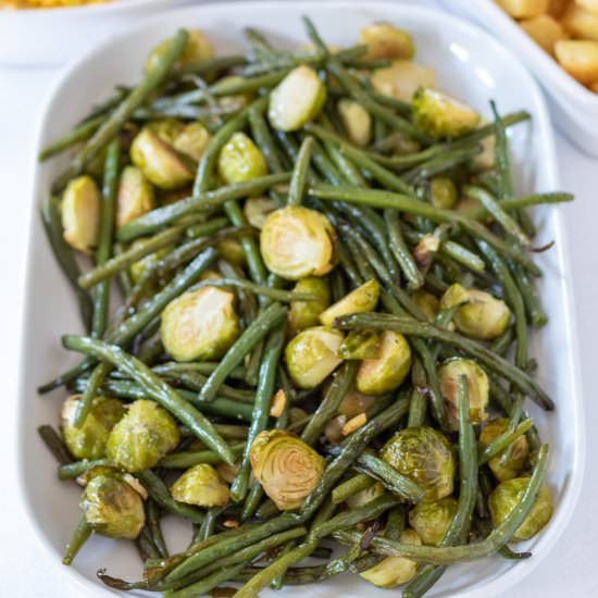 Roasted Brussels Sprouts and Green - Recipe photo by neilshealthymeals