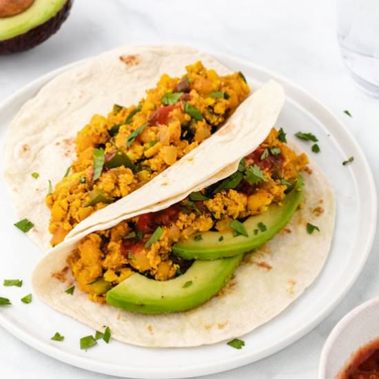 Spicy Tofu Scramble - Recipe photo by Three Little Chickpeas