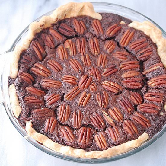 Chocolate pecan pie - Recipe photo by evabakes